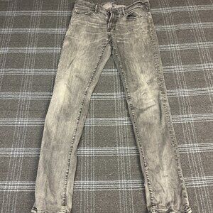 Abercrombie And Fitch Mens Black Gray Jeans Rustin Athletic Slim Stretch 32x34
